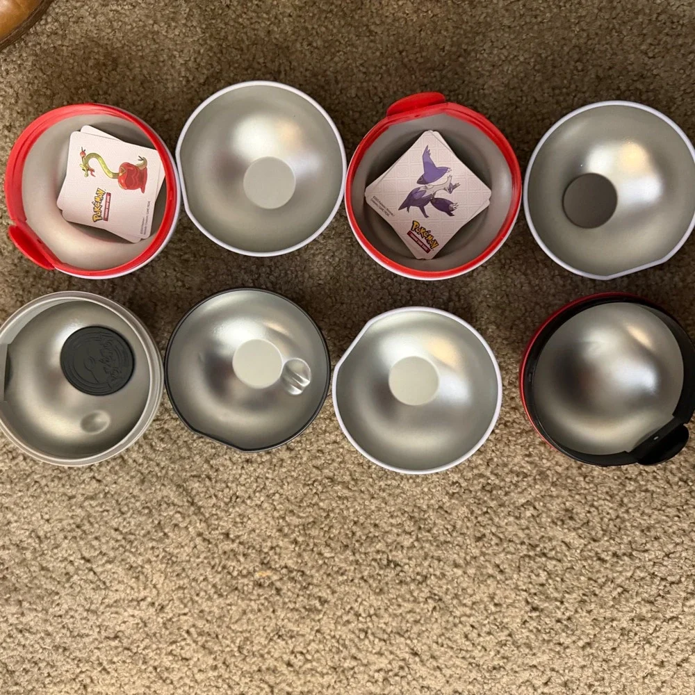 Pokemon TCG Poke Ball Tin Lot of 4 Luxury Premier Classic Balls Metal Storage